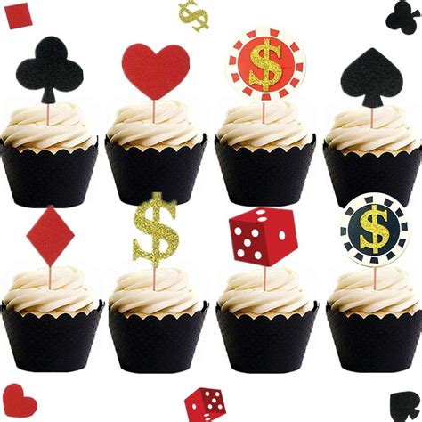 casino themed cupcake toppers.